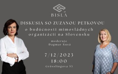 Diskusia o budúcnosti mimovládnych organizácií so Zuzanou Petkovou