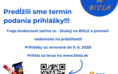 Predĺžili sme termín podania prihlášky!